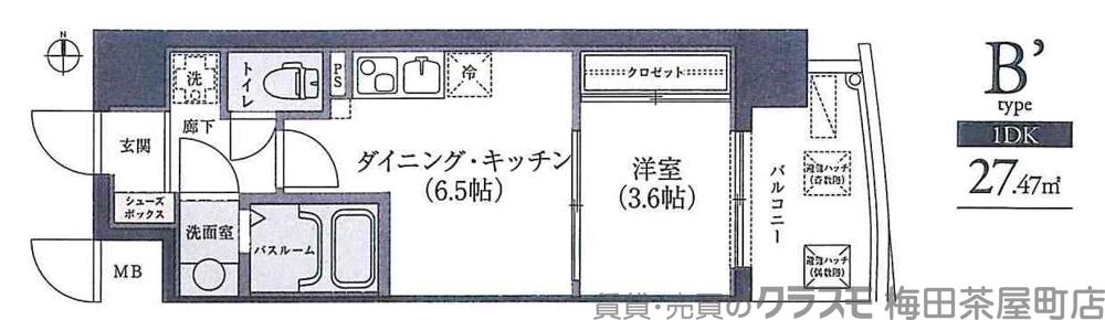 セレニテ北久宝寺の間取り