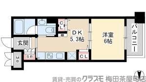 天神橋の完工年月（2014年2月）築の賃貸マンションの間取り