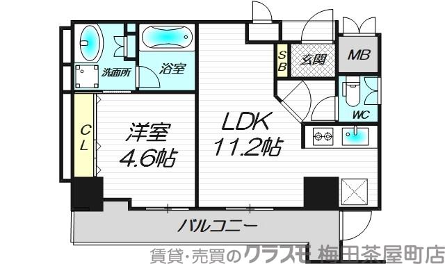 ジーニス大阪WESTの間取り