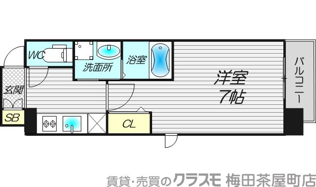 扇町の完工年月（2008年2月）築の賃貸マンションの間取り