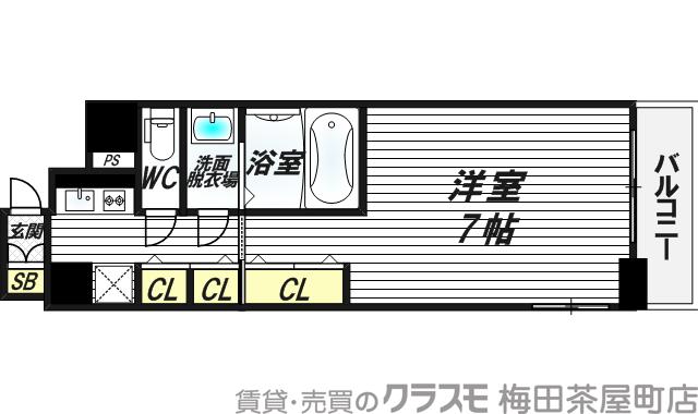 ジュネーゼグラン淀屋橋の間取り