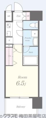 セイワパレス梅田茶屋町の間取り