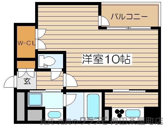 リーガル西天満Ⅲの間取り