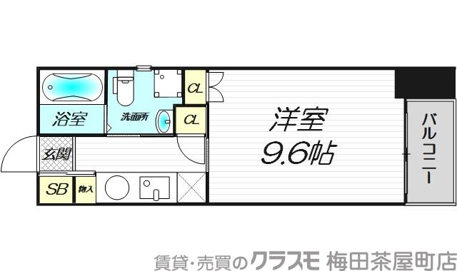 エイペックス東心斎橋Ⅰの間取り