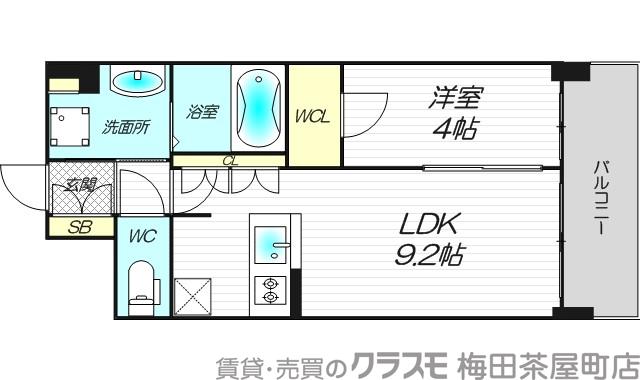 BPRレジデンス新梅田の間取り
