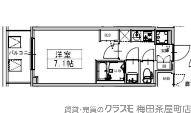 S-RESIDENCE天満Gracisの間取り