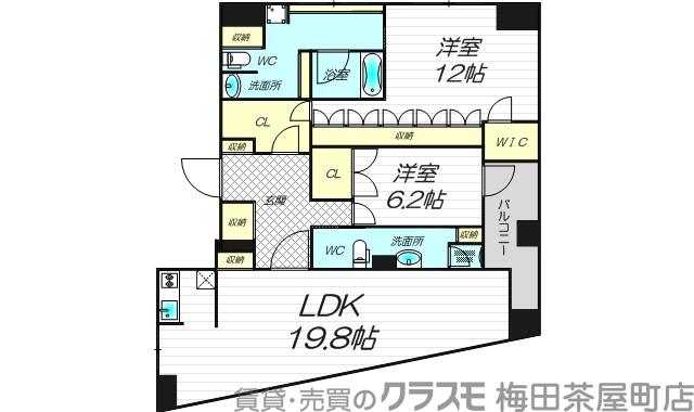 福島の完工年月(2007年10月)築の賃貸マンションの間取り