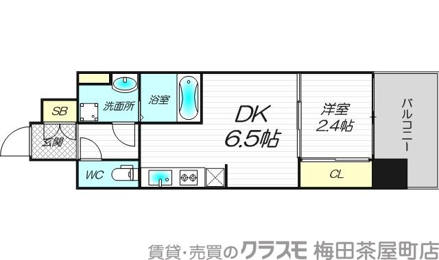 コンフォリア・リヴ南森町Qの間取り