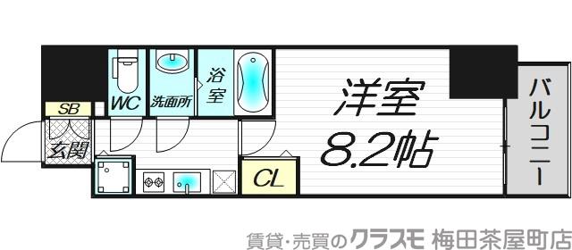 本町の完工年月(2016年6月)築の賃貸マンションの間取り