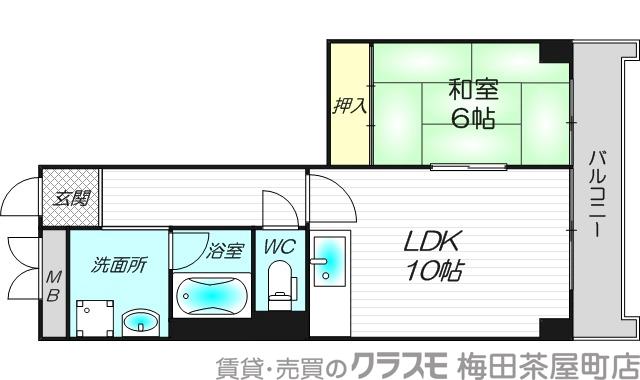 西宮原の完工年月(1979年11月)築の賃貸マンションの間取り