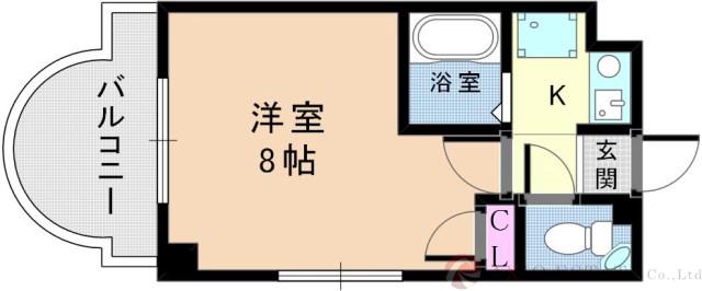 宮原の完工年月(1990年4月)築の賃貸マンションの間取り