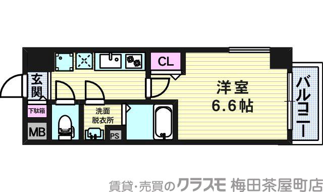 鷺洲の完工年月(2008年9月)築の賃貸マンションの間取り