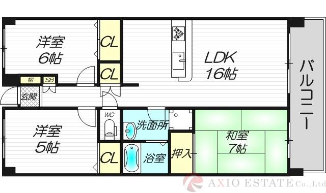 淀川ハイライフマンションの間取り