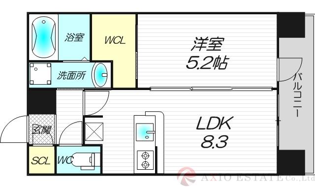 宮原の完工年月(2017年3月)築の賃貸マンションの間取り