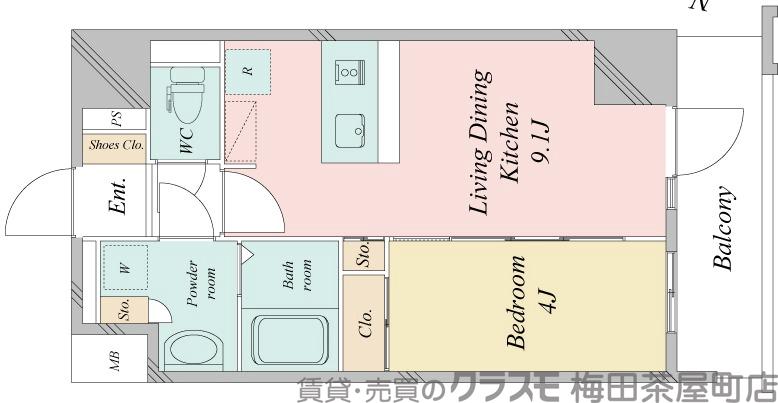 宮原の完工年月(2020年9月)築の賃貸マンションの間取り