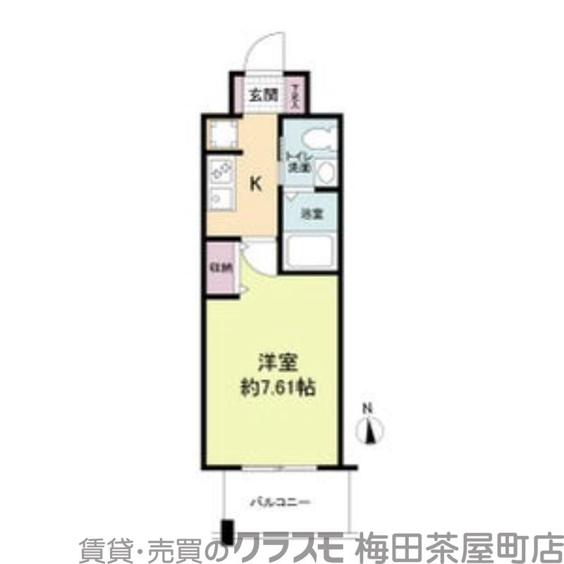 松ケ枝町の完工年月(2009年2月)築の賃貸マンションの間取り