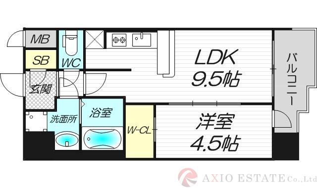 スプランディッド新大阪Ⅴの間取り