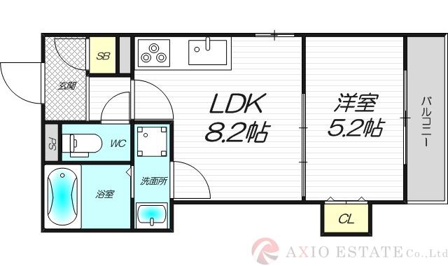 クリエオーレ淡路Ⅰの間取り