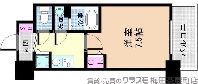 江の木町の完工年月(2017年6月)築の賃貸マンションの間取り