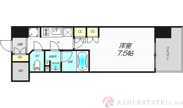 コンフォリア・リヴ新大阪Qの間取り