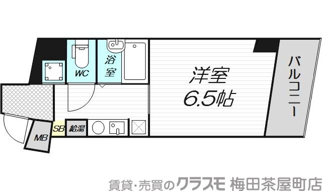 豊崎の完工年月(1996年3月)築の賃貸マンションの間取り