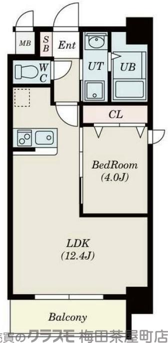 Alivis北梅田の間取り