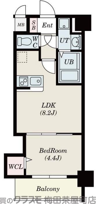 Alivis北梅田の間取り