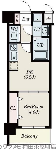 Alivis北梅田の間取り