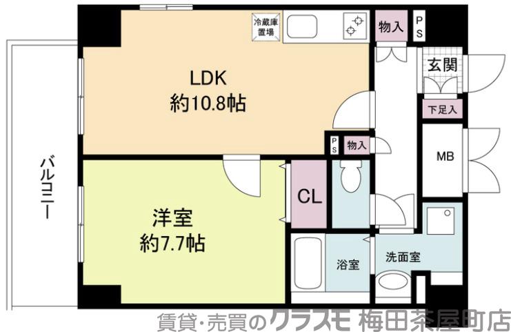 鷺洲の完工年月（2008年9月）築の賃貸マンションの間取り