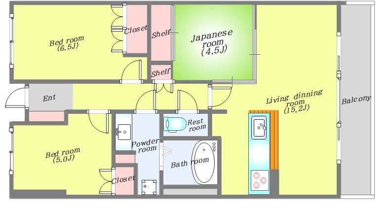 ドゥーエ仙台イーストの間取り