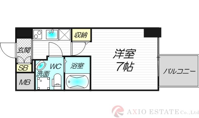 同心の完工年月(2016年3月)築の賃貸マンションの間取り