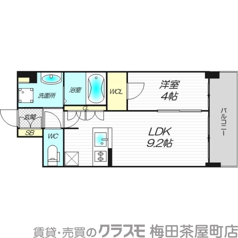 BPRレジデンス新梅田の間取り