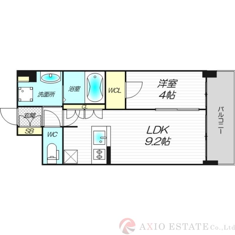 大淀中の完工年月(2020年2月)築の賃貸マンションの間取り