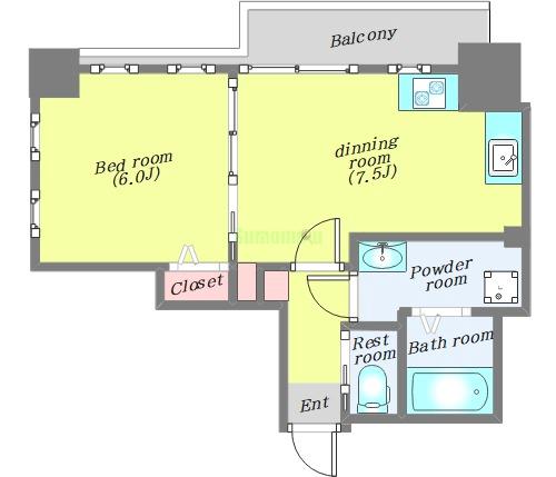 ディオヒルズ二日町の間取り