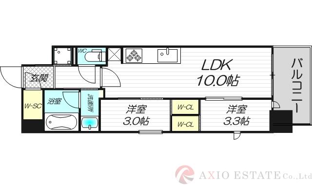 リビオメゾン新大阪の間取り