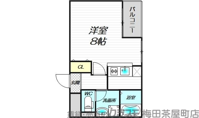 天神橋の完工年月(2005年2月)築の賃貸マンションの間取り