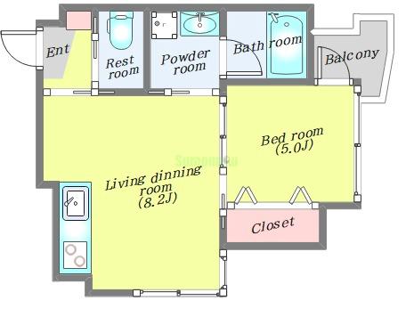 フェリシダ五橋の間取り
