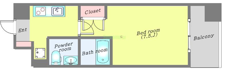 レジディア仙台上杉の間取り