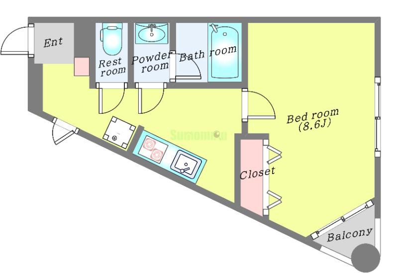 シティ連坊の間取り