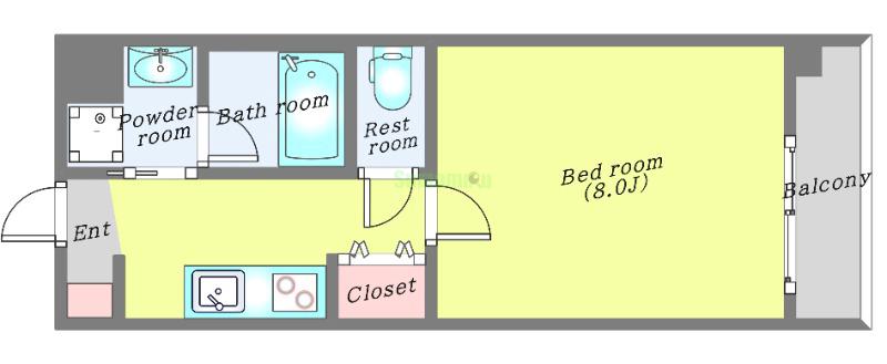 CITY連坊ステーションコートの間取り