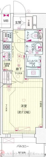 プレサンス大阪福島シエルの間取り