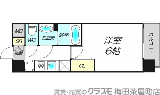 プレサンス大阪天満リバーシアの間取り
