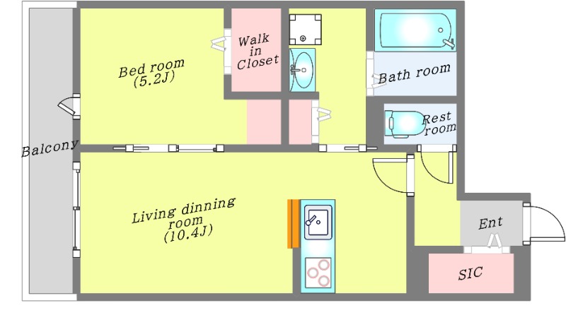 メゾン・ルチルスAの間取り