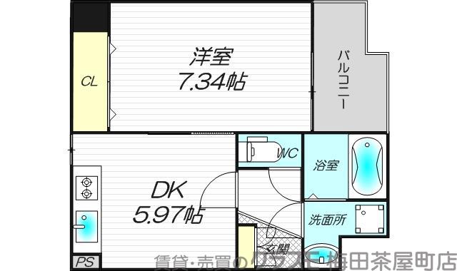 R SQUARE東天満の間取り