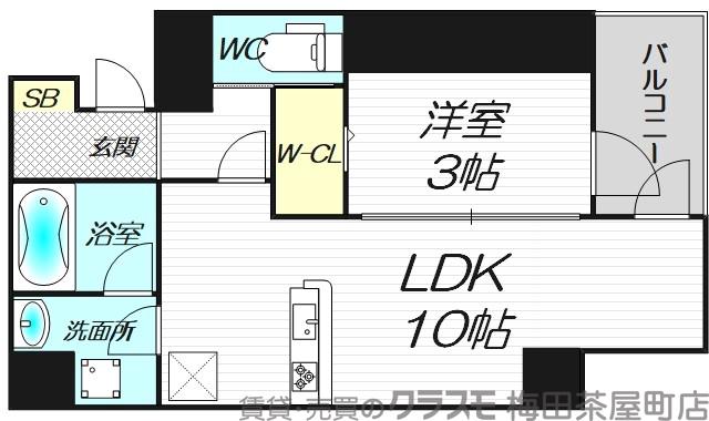 M.hills南森町の間取り
