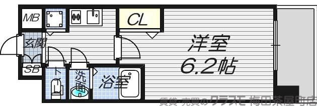 中津の完工年月(2014年2月)築の賃貸マンションの間取り