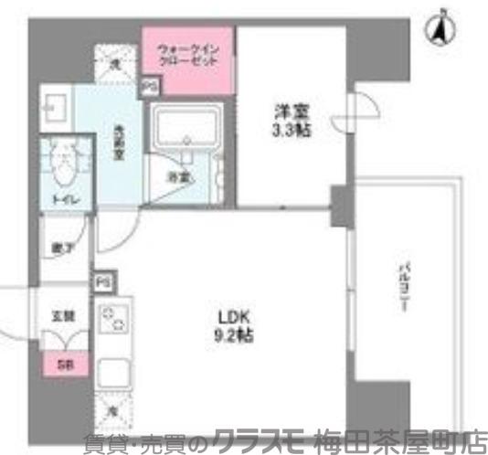 シーズンフラッツ中崎の間取り