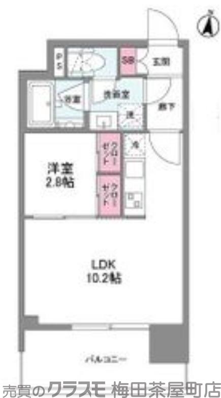 シーズンフラッツ中崎の間取り