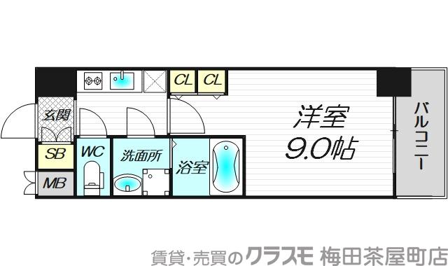 淡路町の完工年月(2018年3月)築の賃貸マンションの間取り