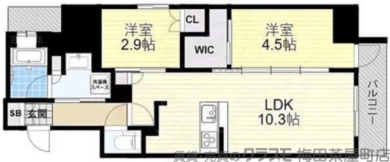 ソルティア天満橋駅前の間取り